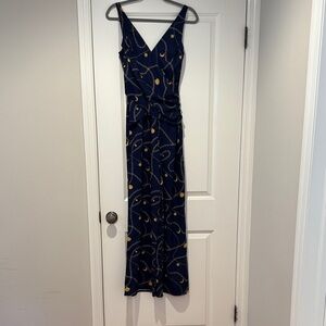 Elegant Navy and Gold Women's Jumpsuit